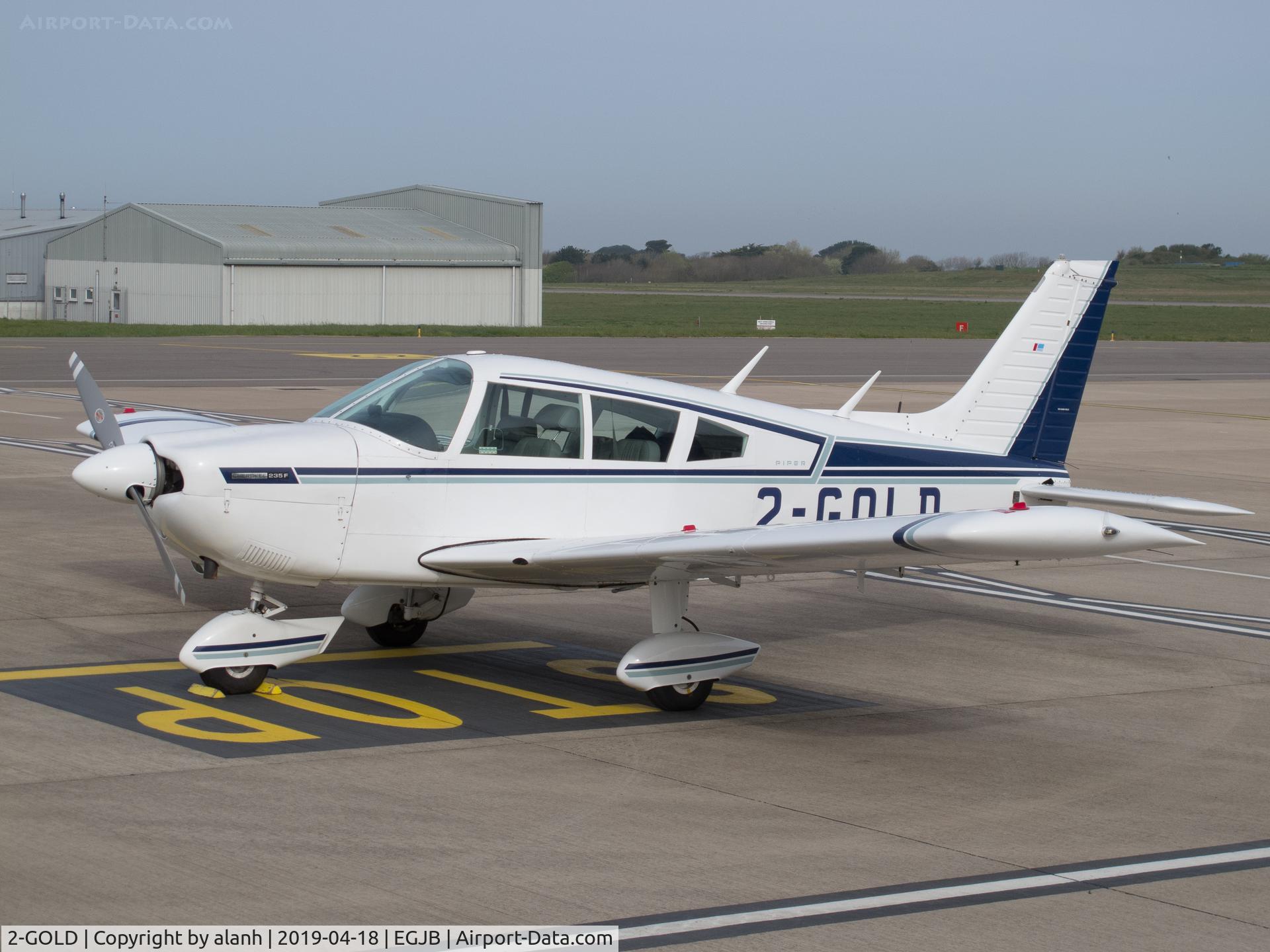 2-GOLD, 1972 Piper PA-28-235 Cherokee Pathfinder C/N 28-7210009, On the west parking, Guernsey