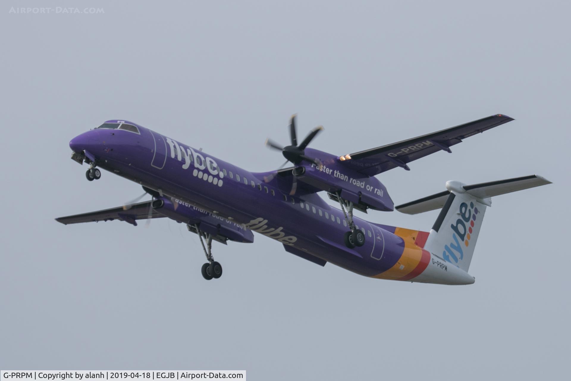 G-PRPM, 2008 Bombardier DHC-8-402 Dash 8 C/N 4188, Departing Guernseybb