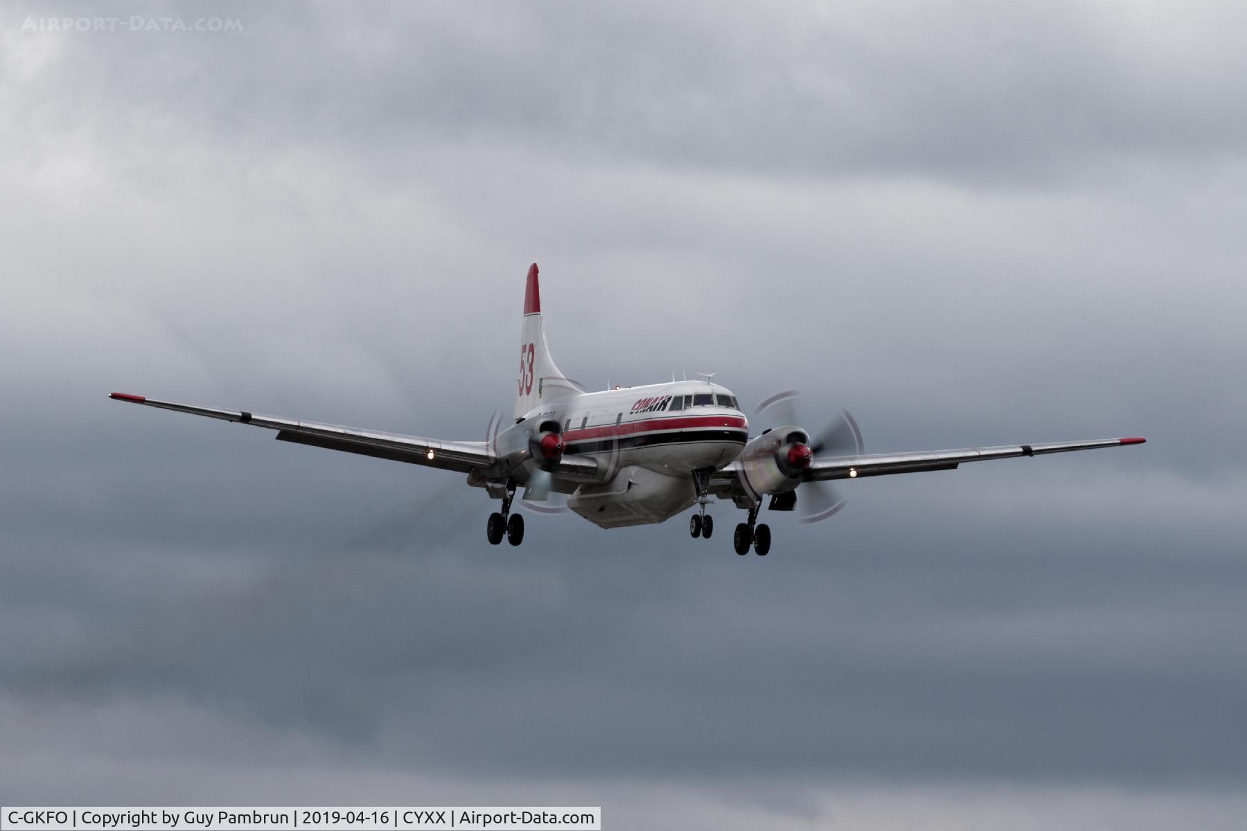 C-GKFO, 1953 Convair CV-580 C/N 78, Landing
