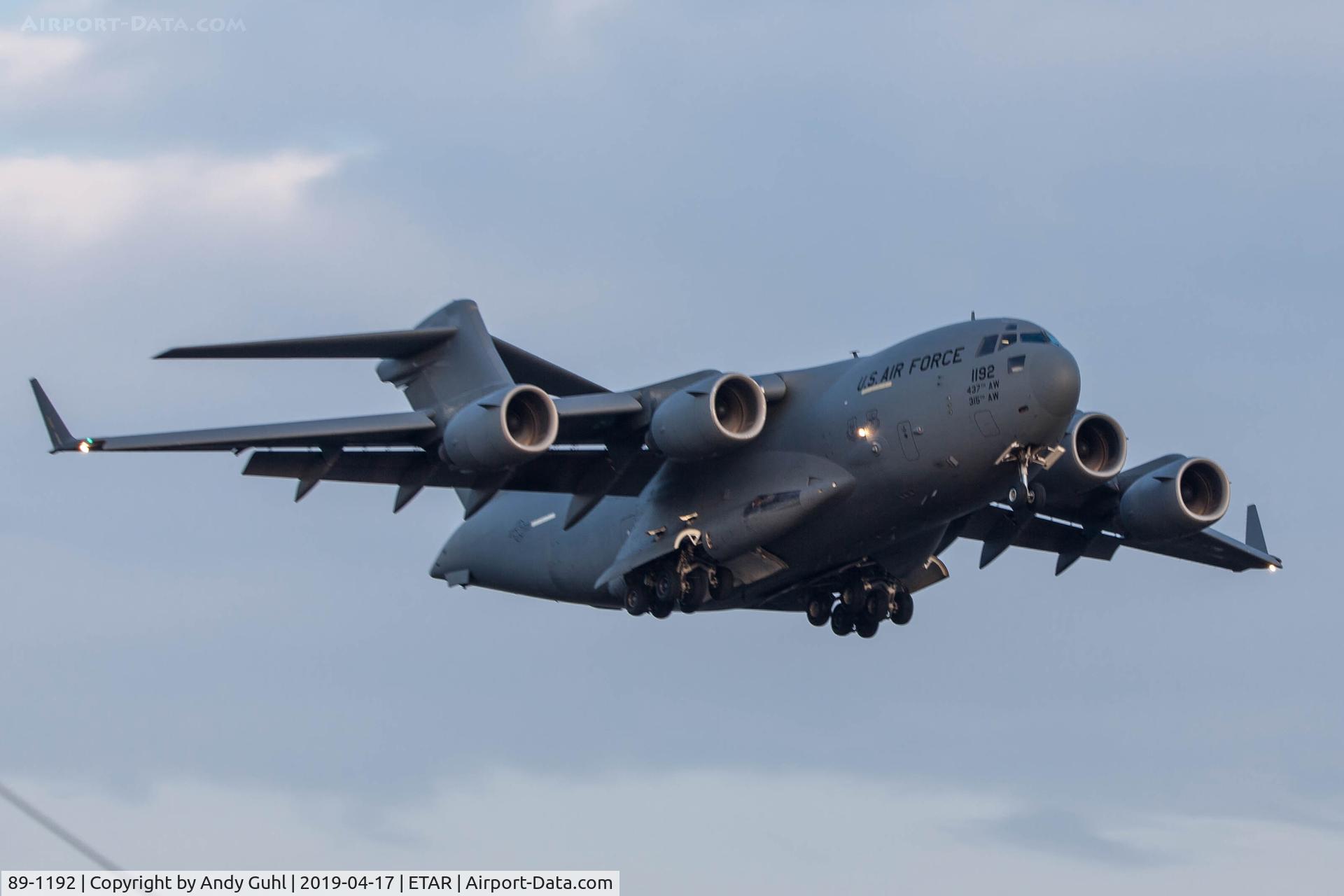 89-1192, 1989 McDonnell Douglas C-17A Globemaster III C/N P-6, The Spirit of Charleston