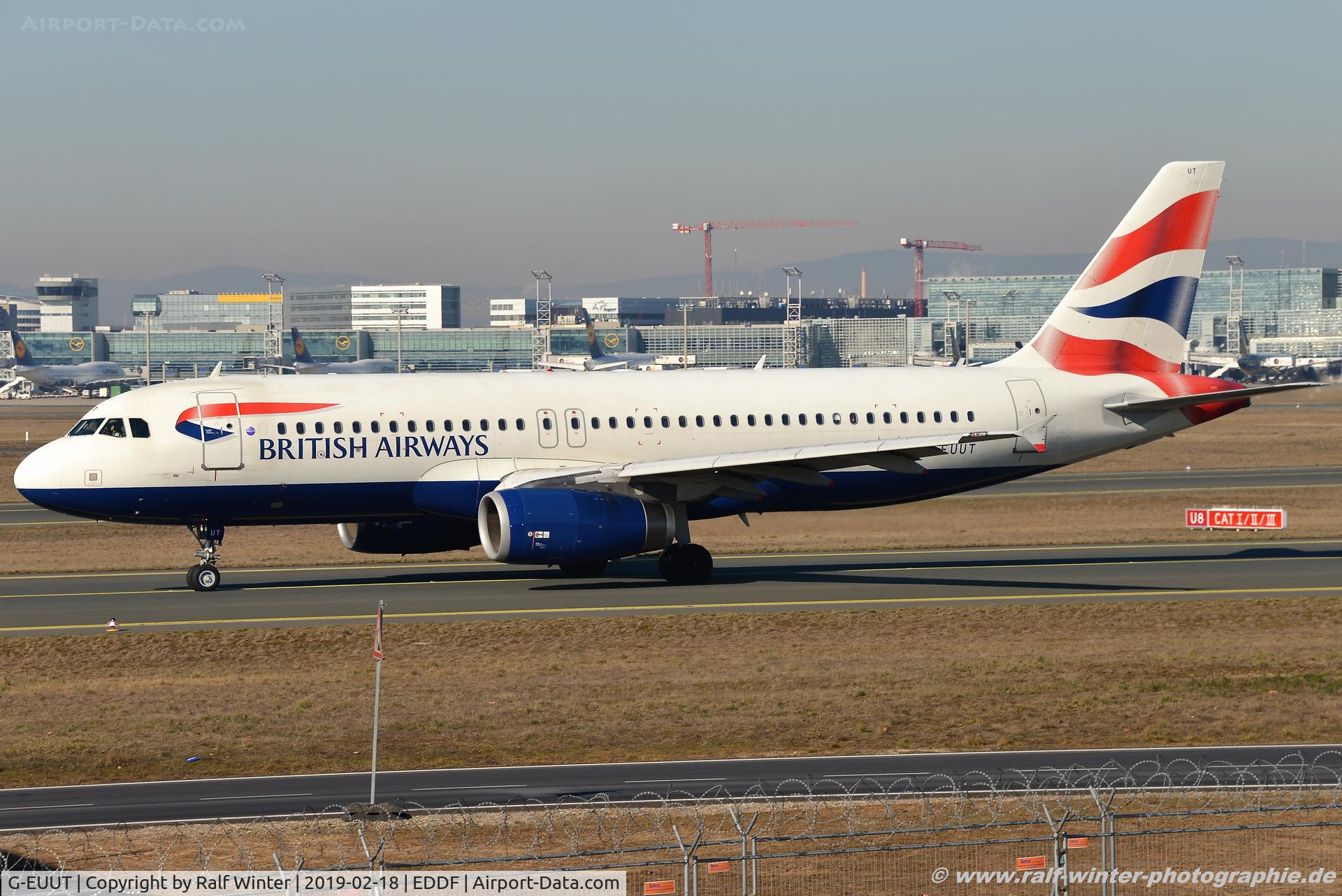 G-EUUT, 2007 Airbus A320-232 C/N 3314, Airbus A320-232 - BA BAW British Airways - 3314 - G-EUUT - 18.02.2019 - FRA