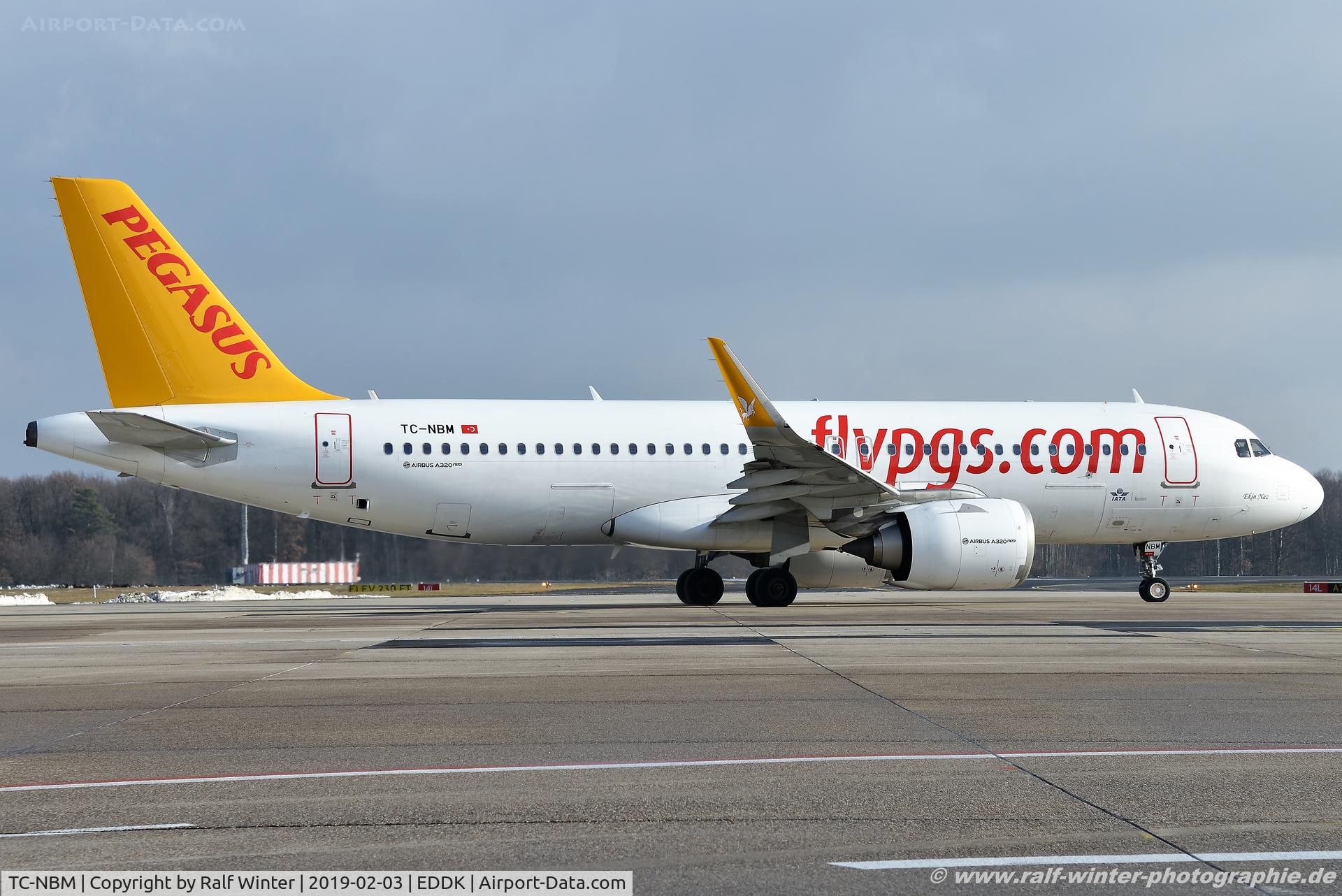 TC-NBM, 2017 Airbus A320-251N C/N 7990, Airbus A320-251N - H9 PGT Pegasus 'Ekin Naz' - 7990 - TC-NBM - 03.02.2019 - CGN