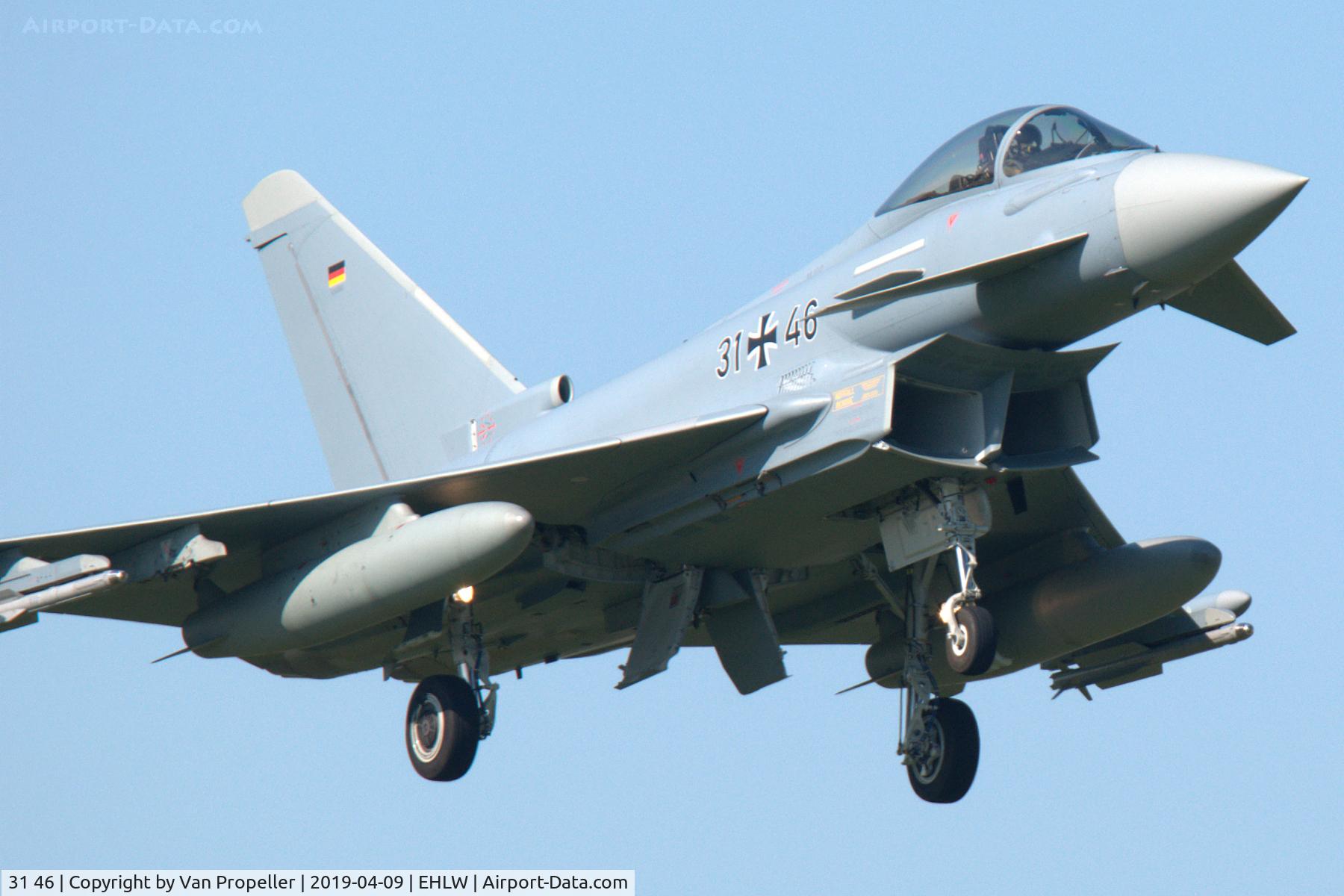 31 46, 2018 Eurofighter EF-2000 Typhoon S C/N GS0106, Luftwaffe Eurofighter Typhoon landing at Leeuwarden air base, the Netherlands, Frisian Flag 2019