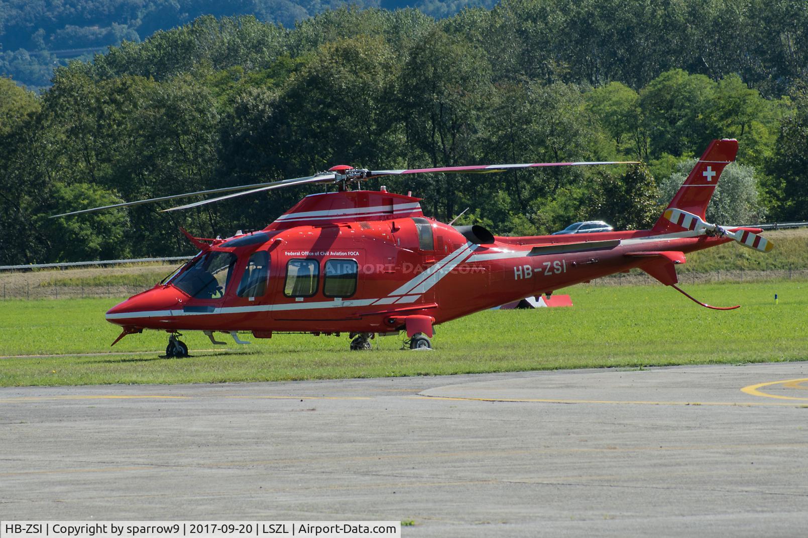 HB-ZSI, 2012 AgustaWestland AW-109SP GrandNew C/N 22272, At Locarno-Magadino airfield, civil part.