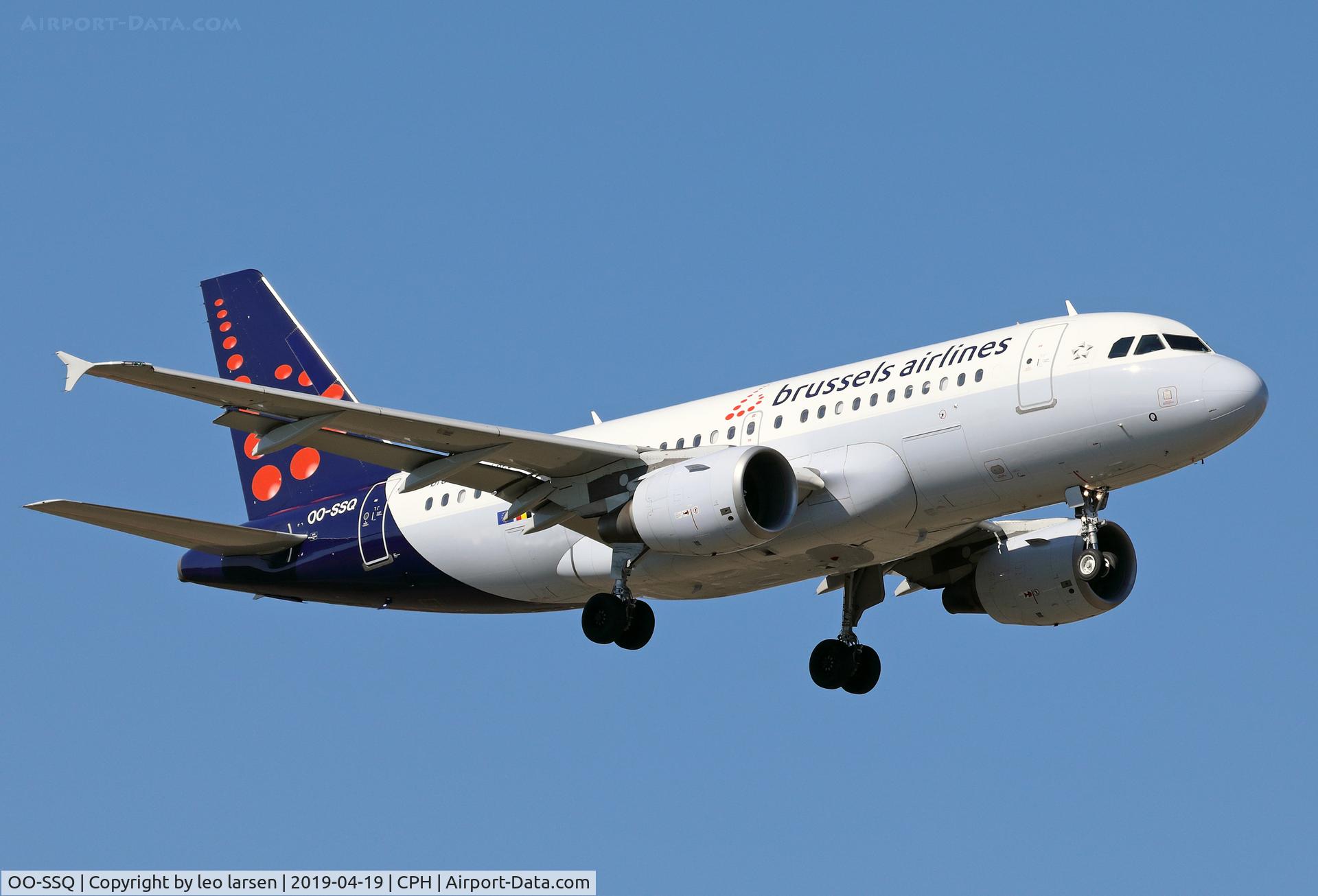 OO-SSQ, 2009 Airbus A319-112 C/N 3790, Copenhagen 19.4.2019