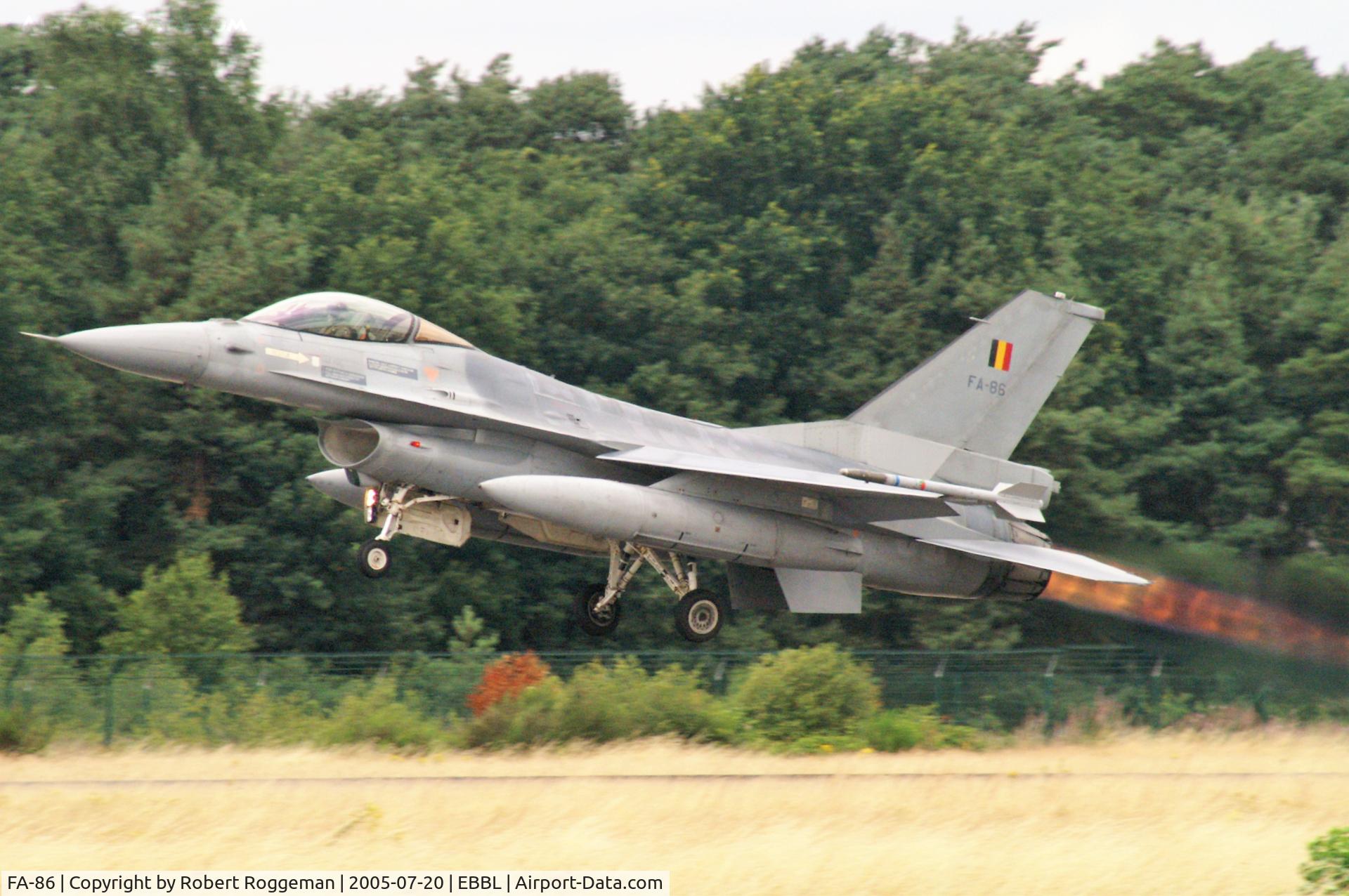FA-86, SABCA F-16AM Fighting Falcon C/N 6H-86, SPOTTERSDAY.