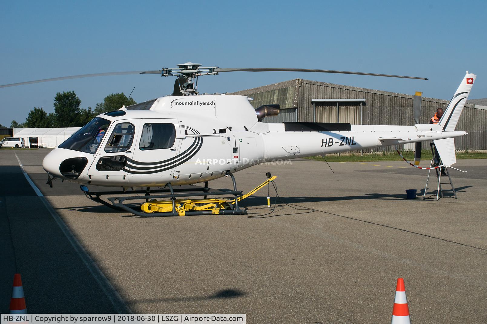 HB-ZNL, 2014 Airbus Helicopters AS-350B-3 Ecureuil C/N 7973, In front of maintenance-hangar