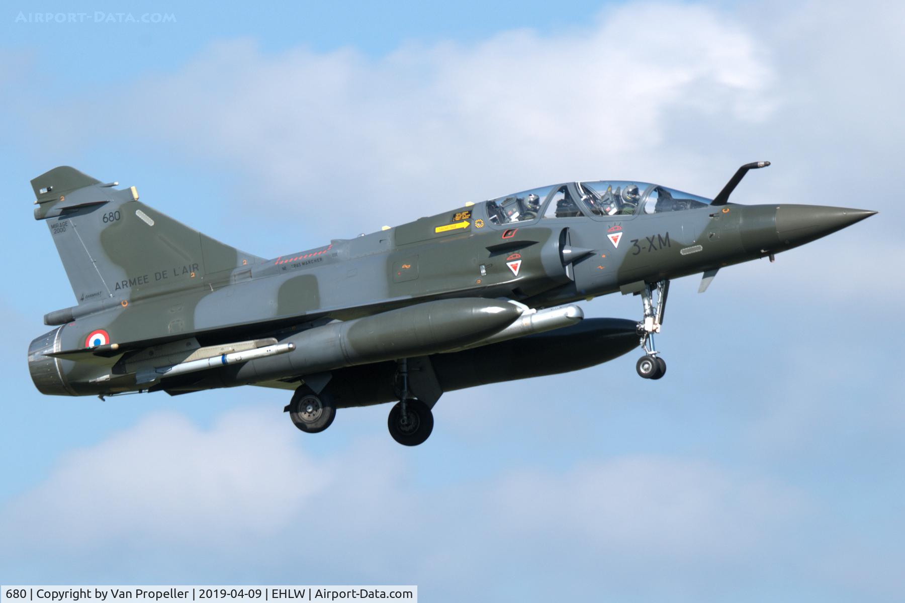 680, Dassault Mirage 2000D C/N 554, French Air Force Dassault Mirage 2000D landing at Leeuwarden air base, the Netherlands, Frisian Flag 2019