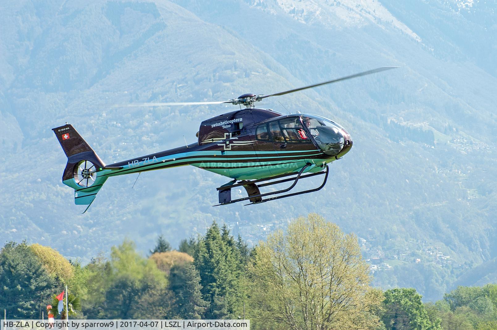 HB-ZLA, 2009 Eurocopter EC-120B Colibri C/N 1618, Approaching Locarno-Magadino, civil part, heli-base.