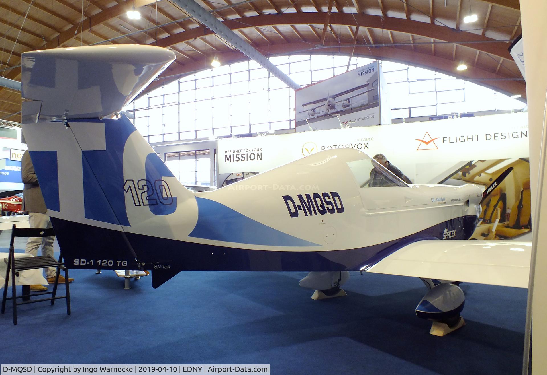 D-MQSD, Spacek SD-1TD Minisport C/N 194, SD-Aircraft Spacek SD-1TD 120TG Minisport at the AERO 2019, Friedrichshafen