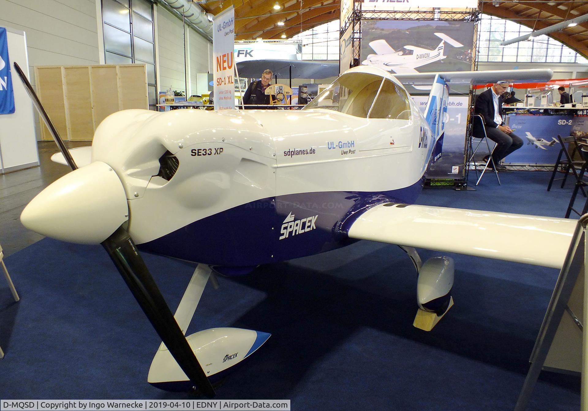 D-MQSD, Spacek SD-1TD Minisport C/N 194, SD-Aircraft Spacek SD-1TD 120TG Minisport at the AERO 2019, Friedrichshafen