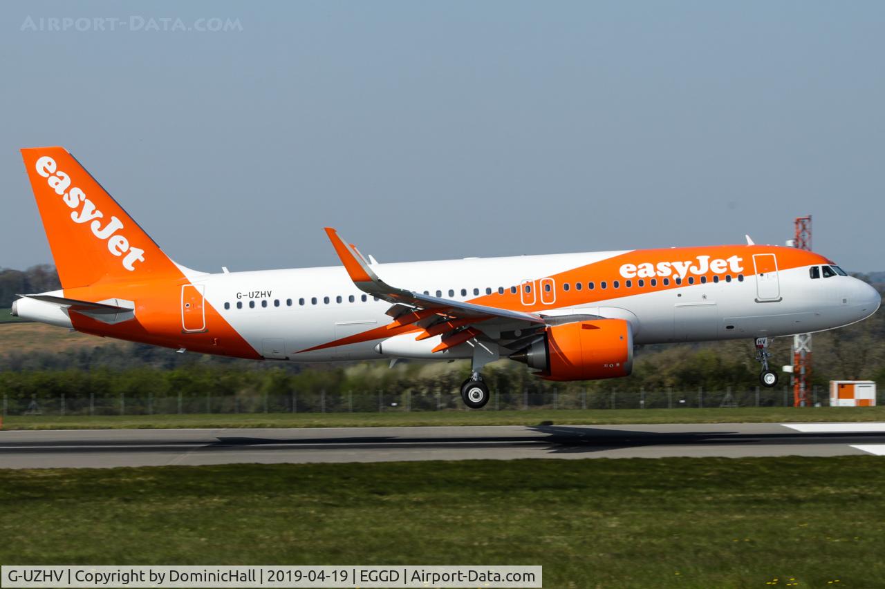 G-UZHV, 2019 Airbus A320-251N C/N 8722, Landing RWY 09