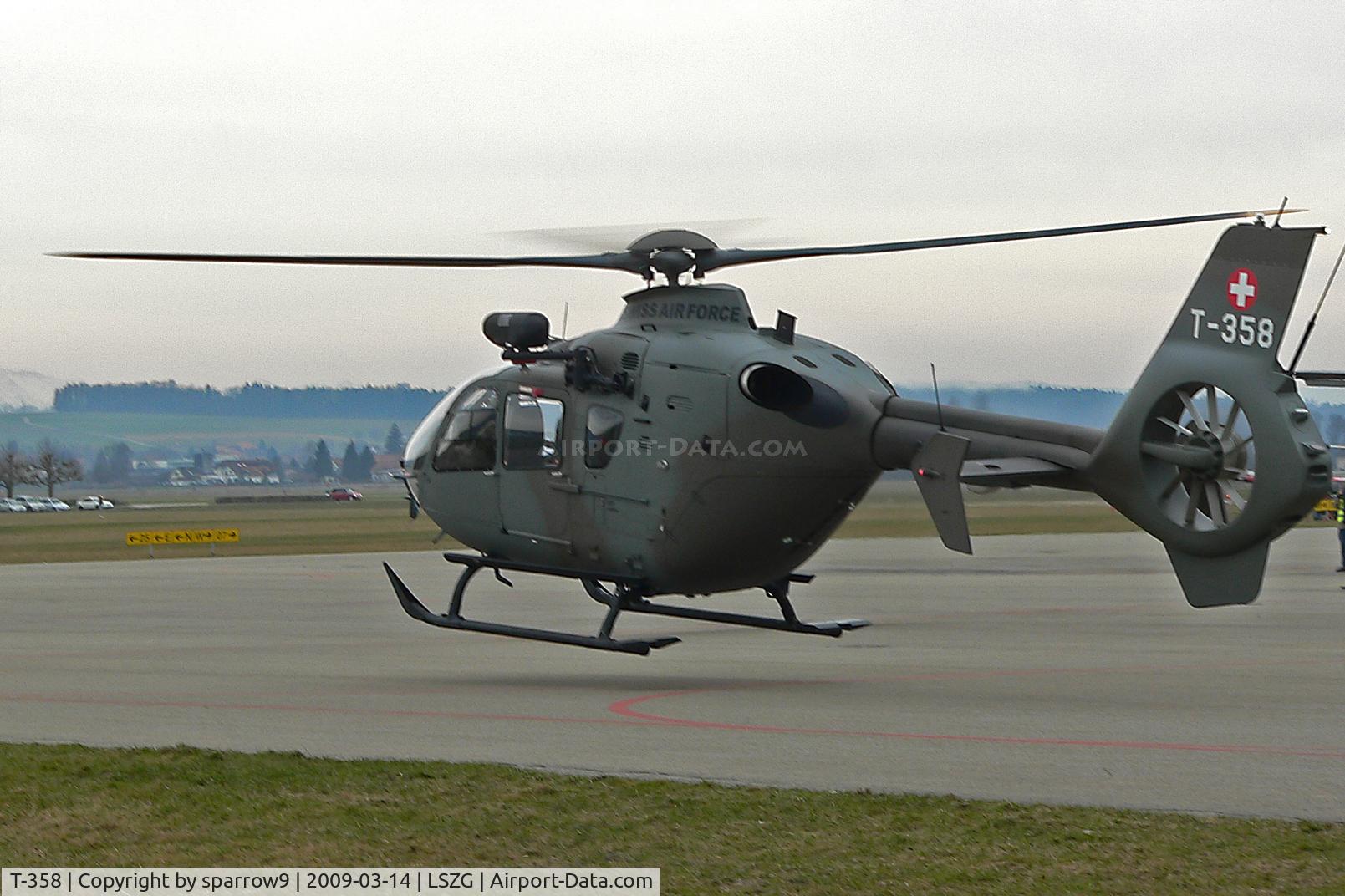 T-358, 2008 Eurocopter EC-635P-2 C/N 0693, Lifting-off at Grenchen