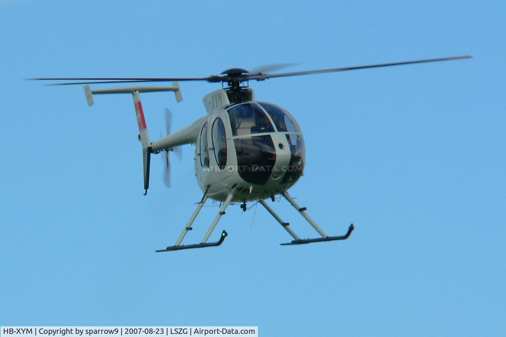 HB-XYM, 1991 McDonnell Douglas 369E C/N 0461E, At Grenchen. HB-registered from 1997-01-24 until 2012-03-09