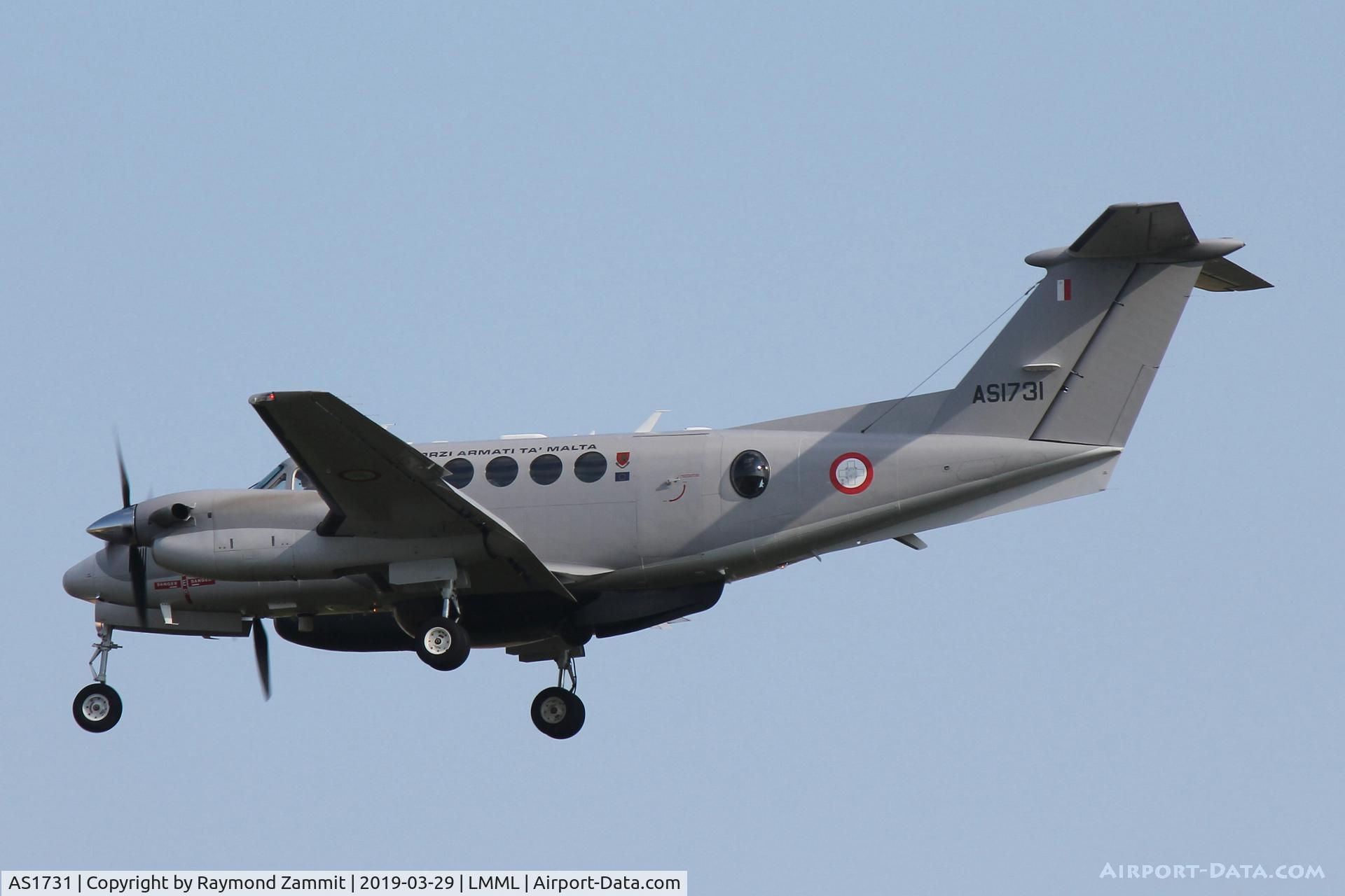 AS1731, 2015 Beechcraft B200GT C/N BY-249, Beechcraft Kingair B200GT AS1731 Armed Forces of Malta