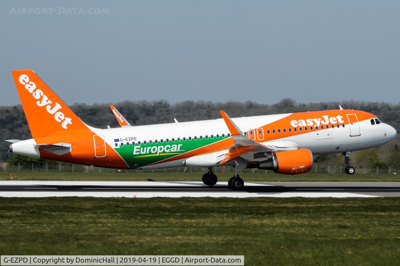 G-EZPD, 2015 Airbus A320-214 C/N 7040, Landing RWY 09