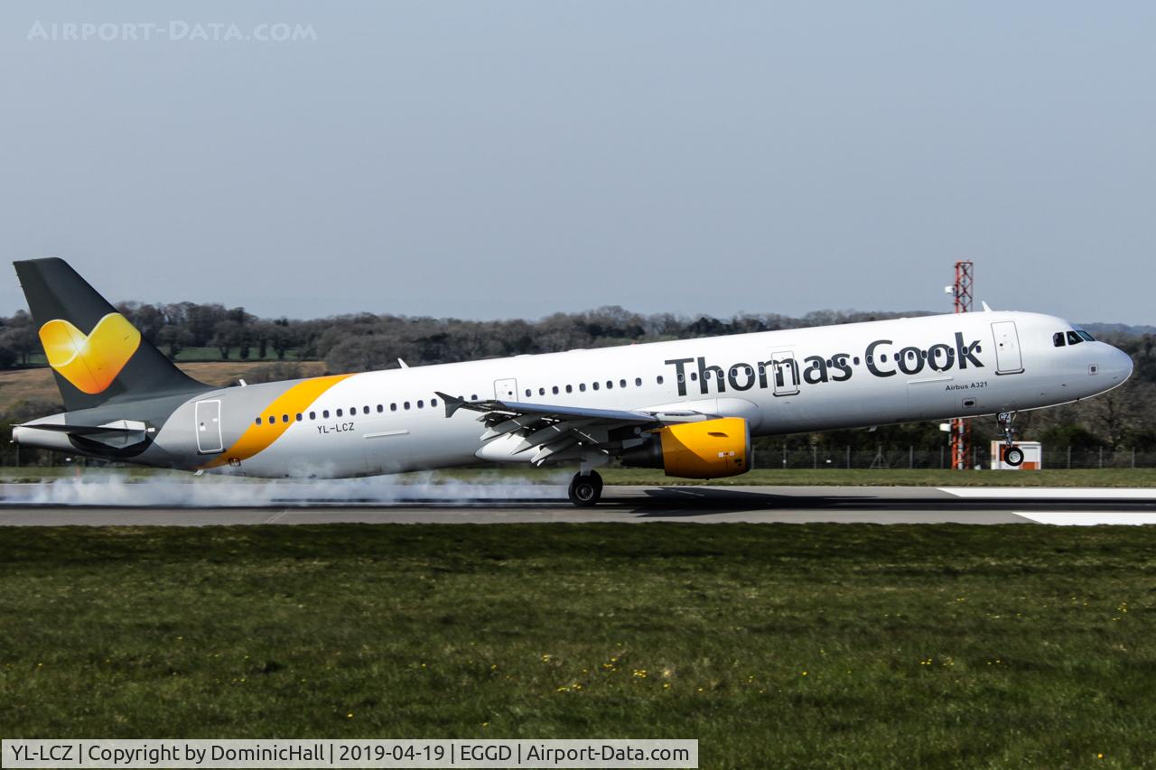 YL-LCZ, 2006 Airbus A321-211 C/N 2912, Landing RWY 09