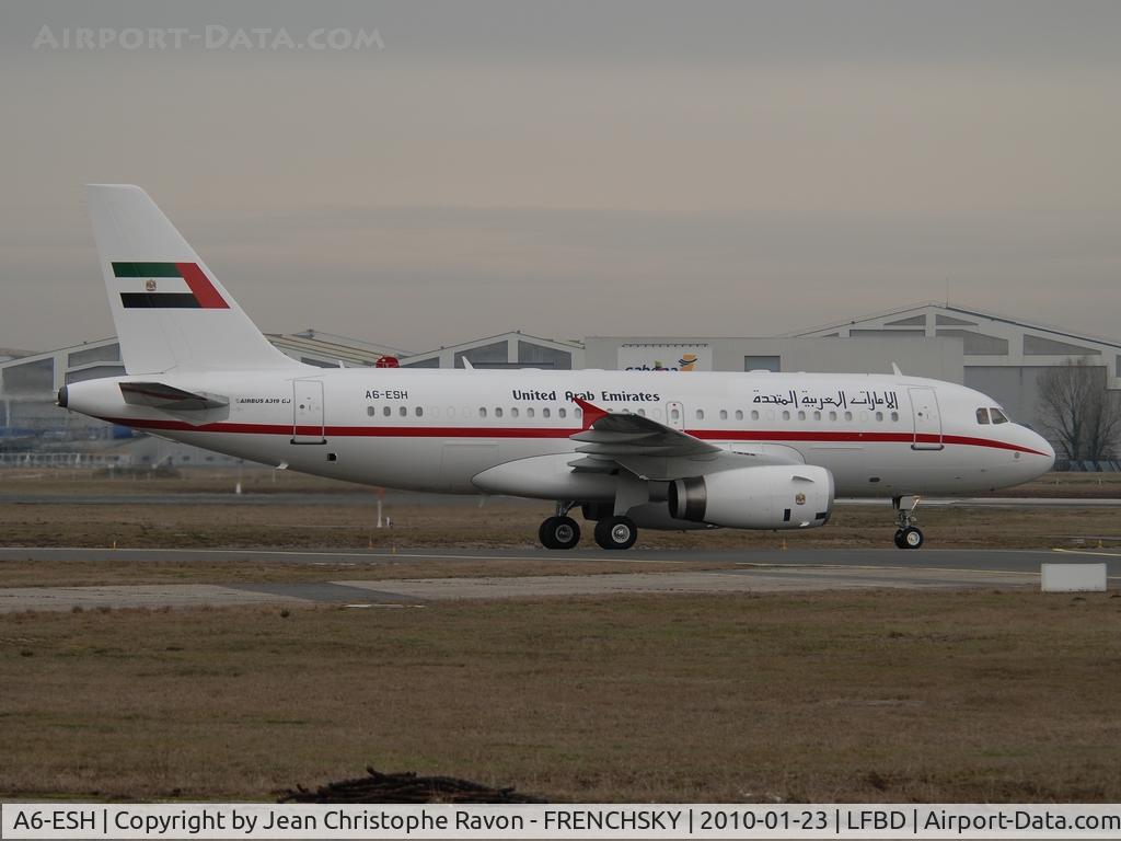 A6-ESH, 2000 Airbus VC-1A (A319-133/CJ) C/N 0910, United Arab Emirates VIP transport