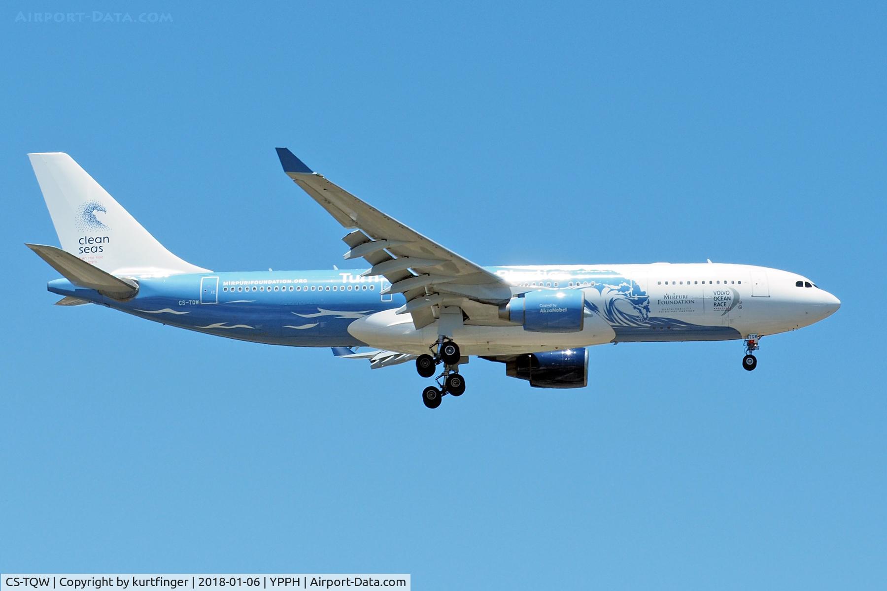 CS-TQW, 1999 Airbus A330-223 C/N 262, Airbus A330-223. Hi Fly Mirpuri Foundation.CS-TQW final on runway 21 YPPH 06/01/18.
