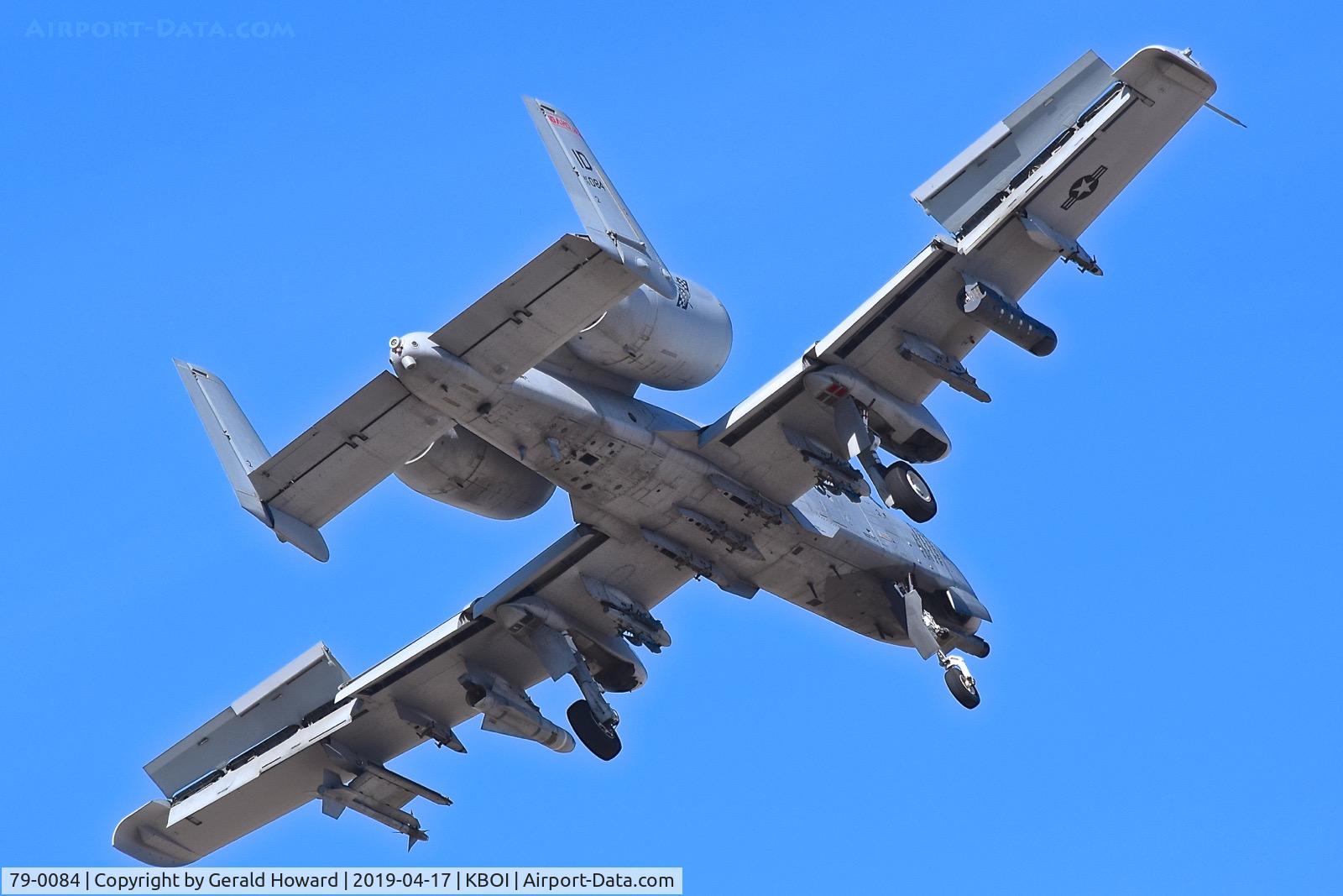 79-0084, 1979 Fairchild Republic A-10C Thunderbolt II C/N A10-0348, Landing RWY 28L.. 190th Fighter Sq., 124th Fighter Wing, Idaho ANG.