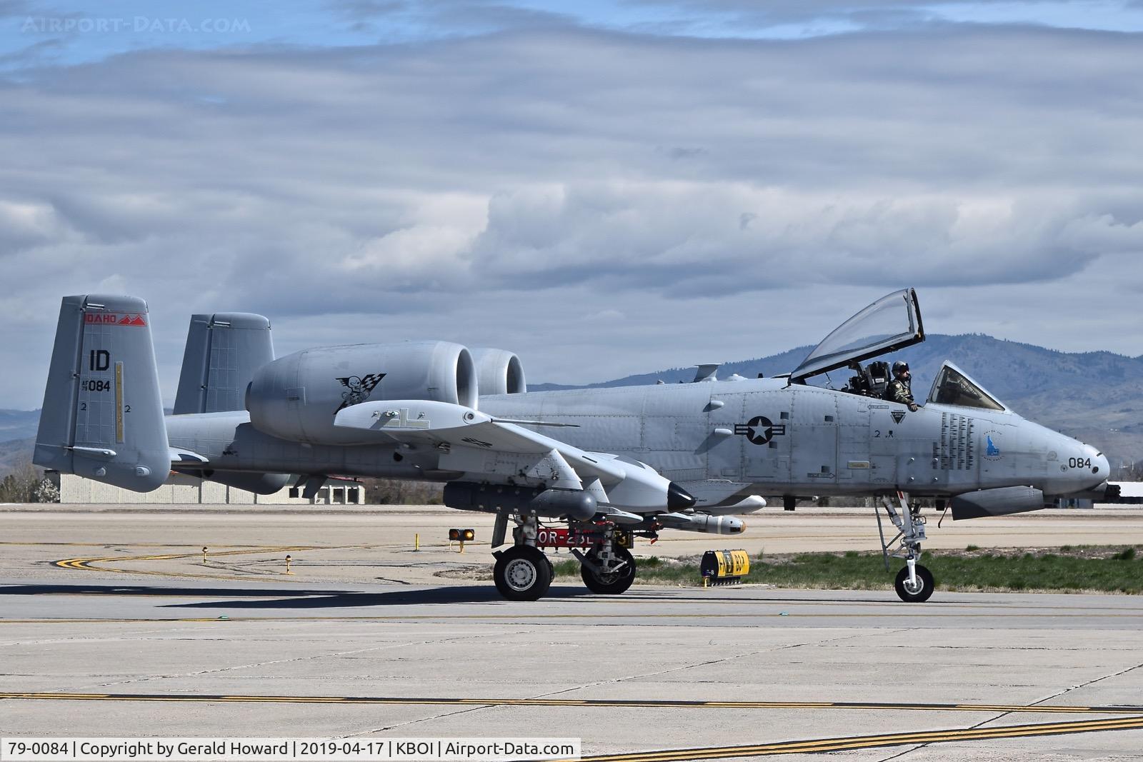 79-0084, 1979 Fairchild Republic A-10C Thunderbolt II C/N A10-0348, Taxiing on Bravo.  190th Fighter Sq., 124th Fighter Wing, Idaho ANG.