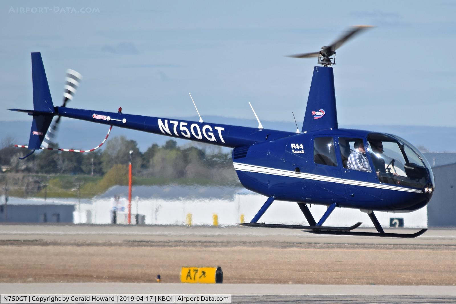 N750GT, 2007 Robinson R44 II C/N 11783, Landing north GA ramp.