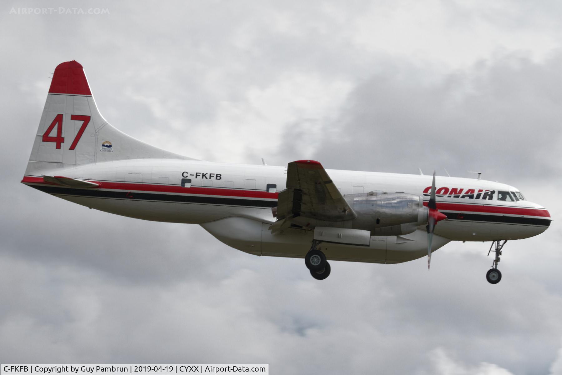 C-FKFB, 1953 Convair 340-31 C/N 57, Landing