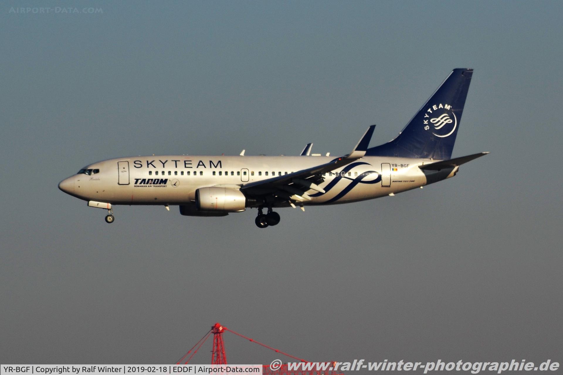 YR-BGF, 2001 Boeing 737-78J C/N 28440, Boeing 737-78J - RO ROT Tarom 'Skyteam' livery 'Braila' - 28440 - YR-BGF - 18.02.2019 - FRA