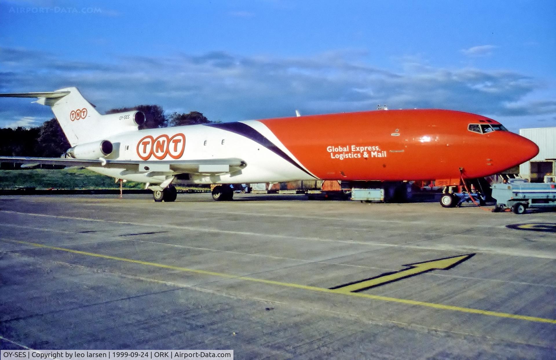 OY-SES, 1969 Boeing 727-251 C/N 19977, ORK Cork 4.9.1999