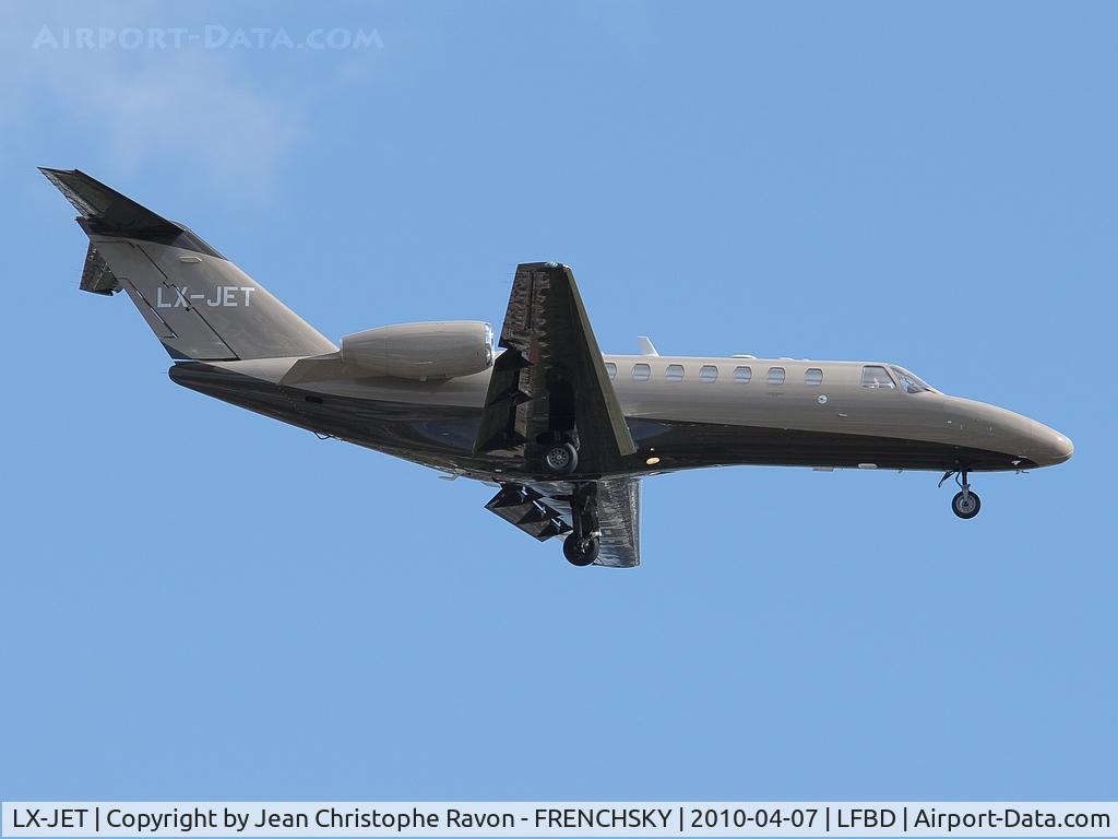 LX-JET, 2008 Cessna 525B CitationJet CJ3 C/N 525B-0281, Odysse Jet S.A. landing runway 23