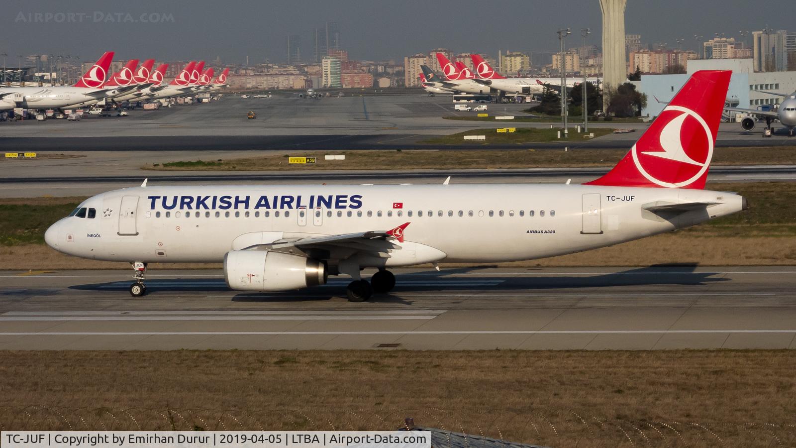 TC-JUF, 2004 Airbus A320-232 C/N 2164, taken on the last day of Atatürk Airport