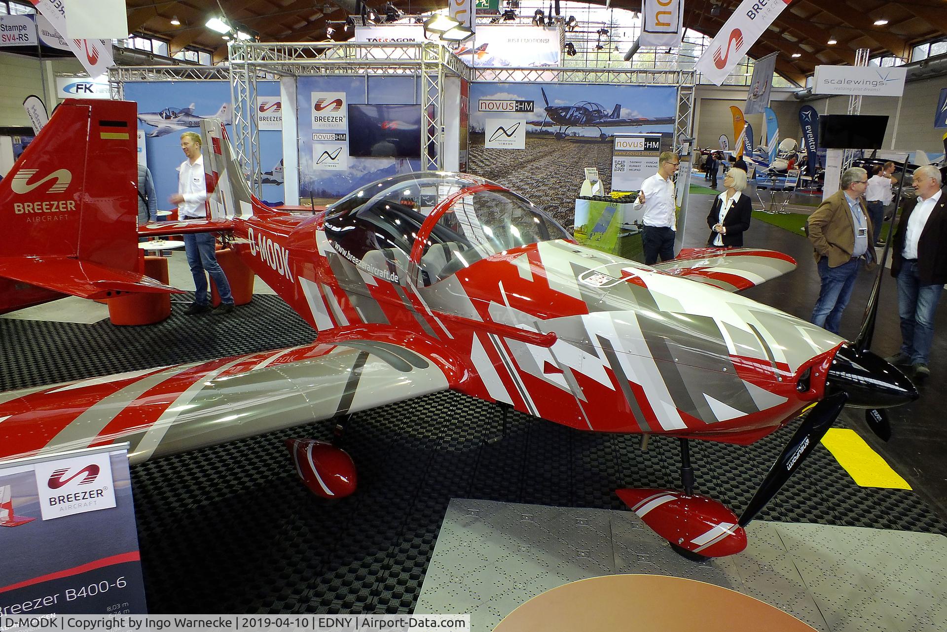 D-MODK, Aerostyle Breezer C/N Not found D-MDBR, Aerostyle Breezer at the AERO 2019, Friedrichshafen