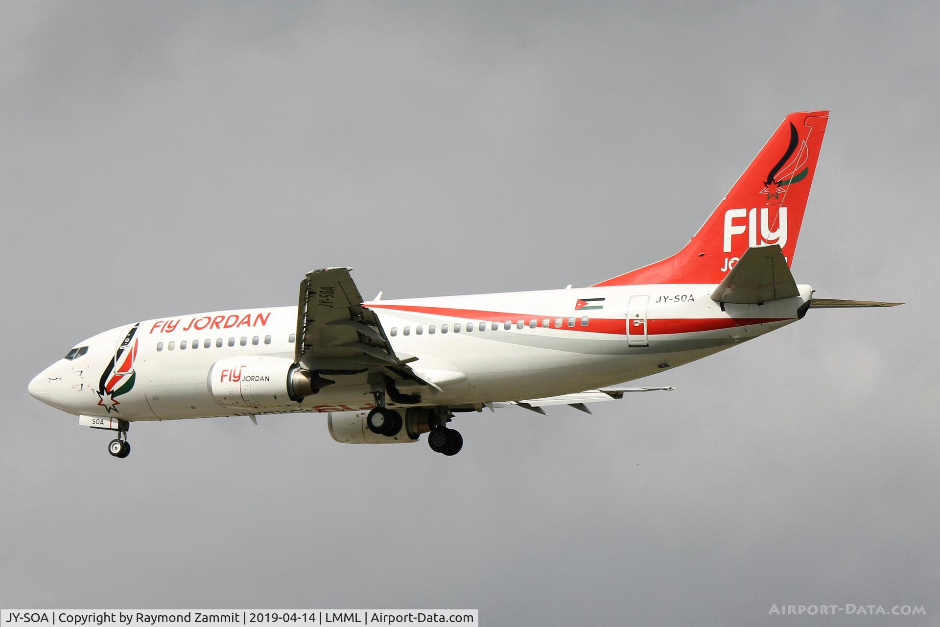 JY-SOA, 1999 Boeing 737-33V C/N 29338, B737-300 JY-SOA Fly Jordan