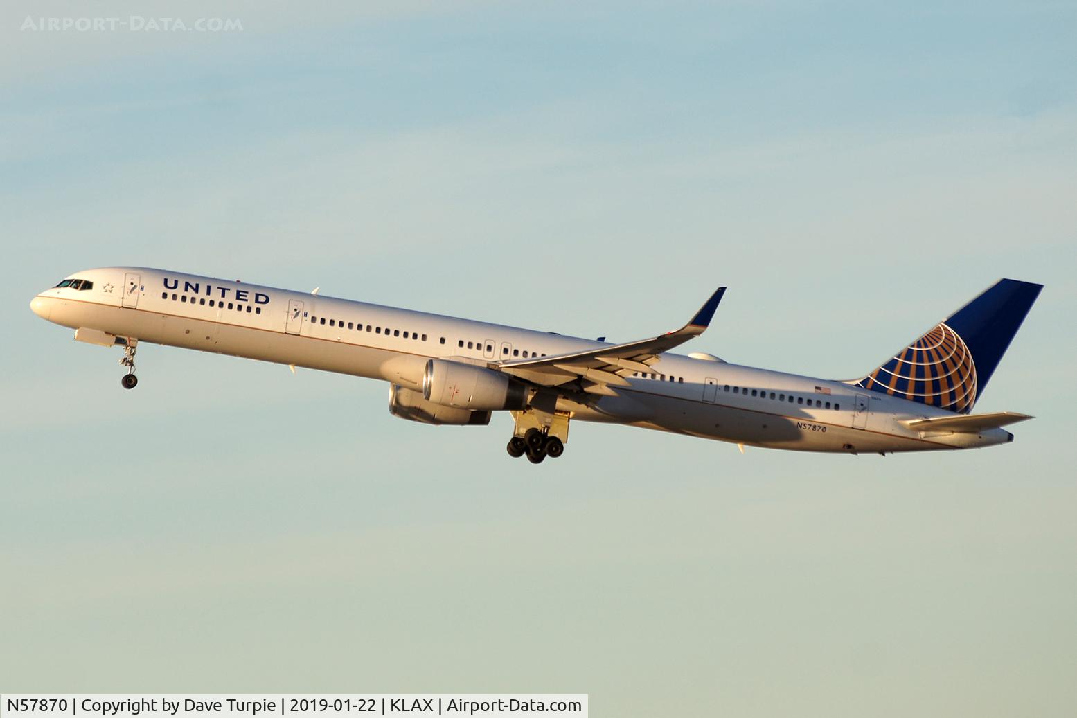 N57870, 2003 Boeing 757-33N C/N 33525, Originally with Continental Airlines with the same registration.