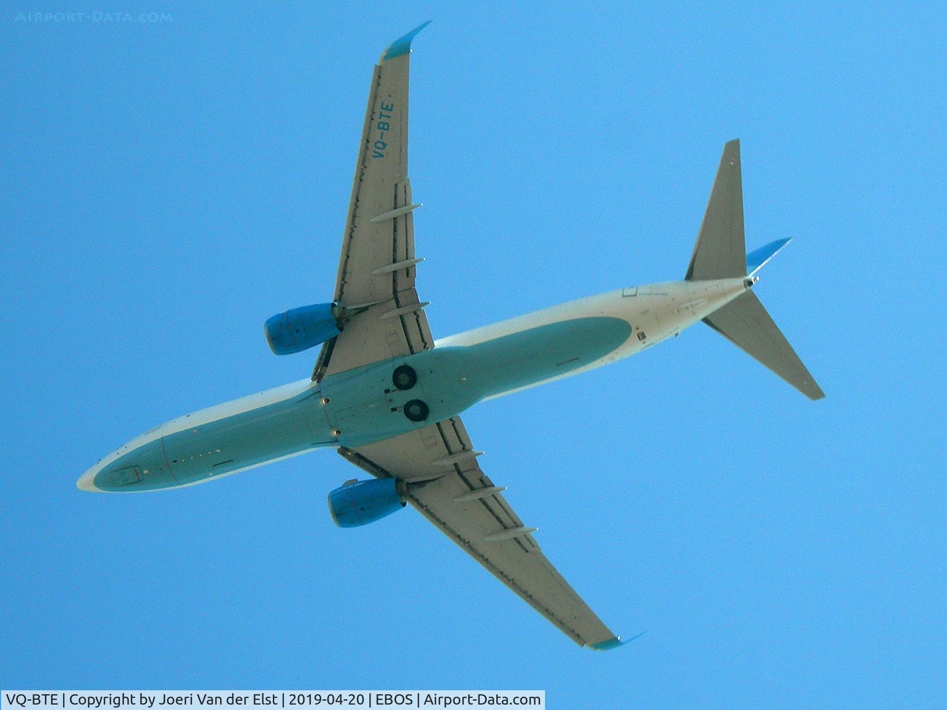 VQ-BTE, 2014 Boeing 737-81D C/N 39441, Moments after takeoff rwy 08