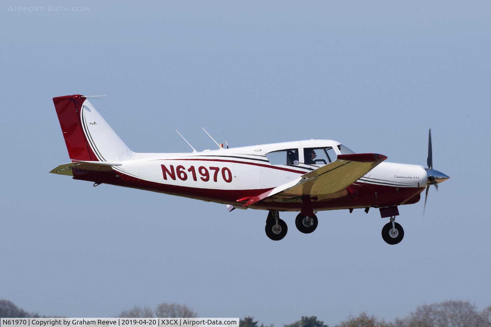 N61970, 1963 Piper PA-24-250 Comanche C/N 243364, Landing at Northrepps.
