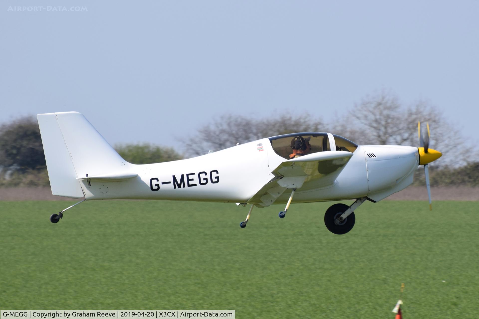 G-MEGG, 2003 Europa XS Monowheel C/N PFA 247-13202, Departing from Northrepps.