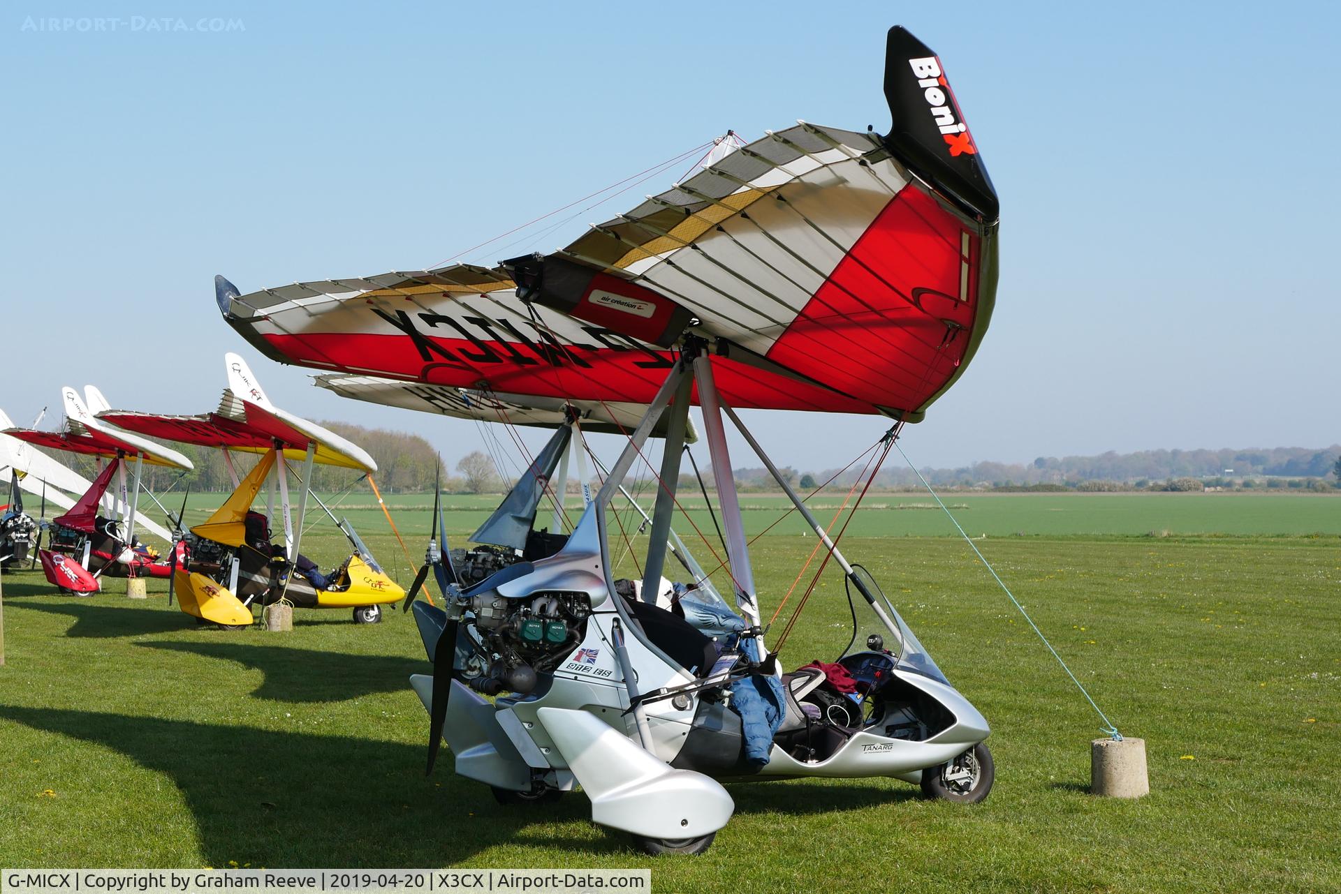 G-MICX, 2015 Air Creation Tanarg / BioniX 13 912S-1 C/N BMAA/HB/671, Parked at Northrepps.