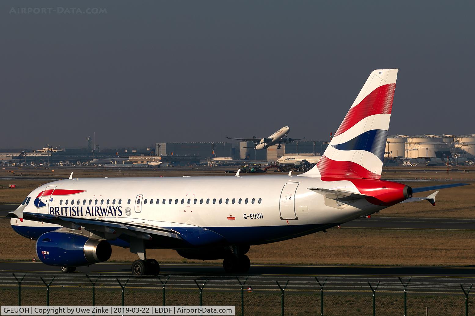 G-EUOH, 2001 Airbus A319-131 C/N 1604, morning sun