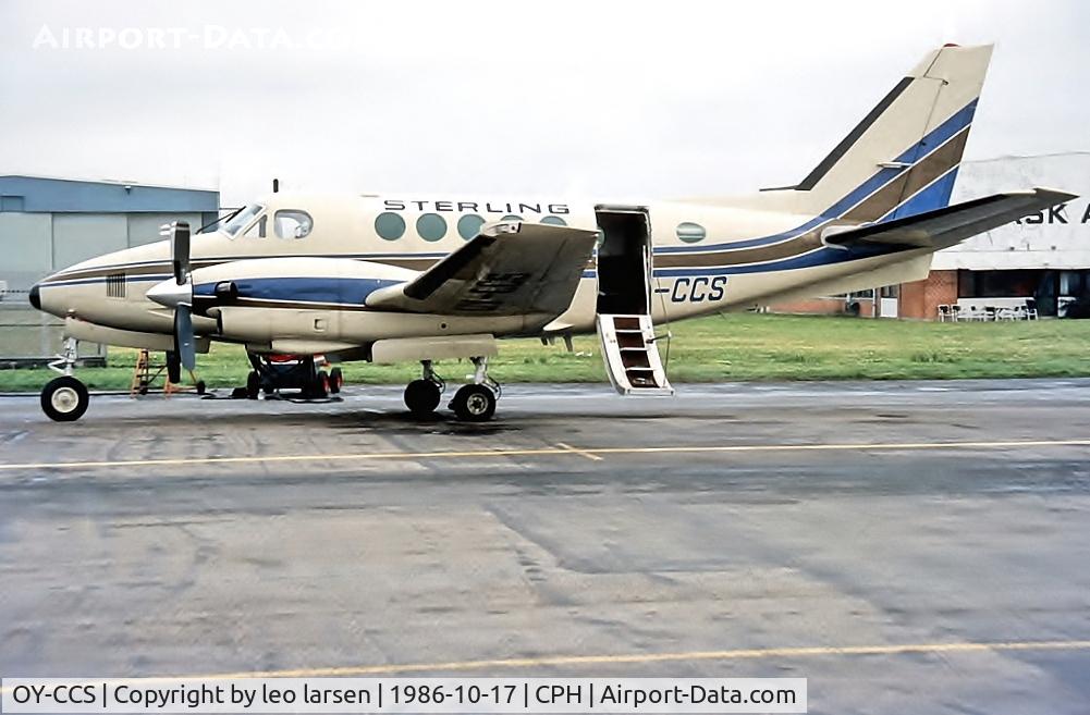 OY-CCS, 1973 Beech A100 King Air C/N B-160, Copenhagen 17.10.1986
