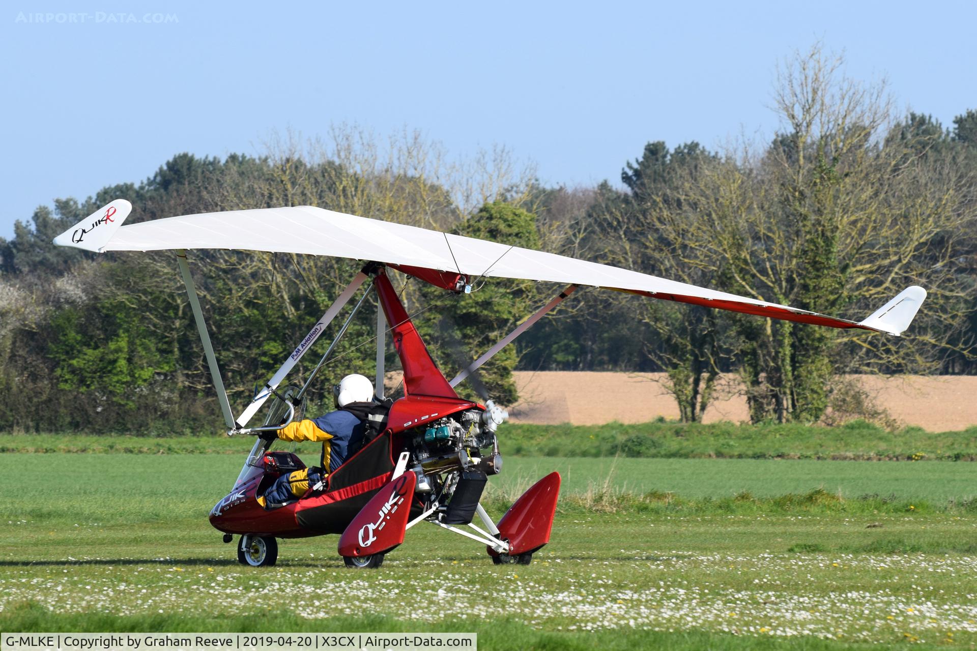 G-MLKE, 2009 P&M Aviation QuikR C/N 8442, Departing from Northrepps.