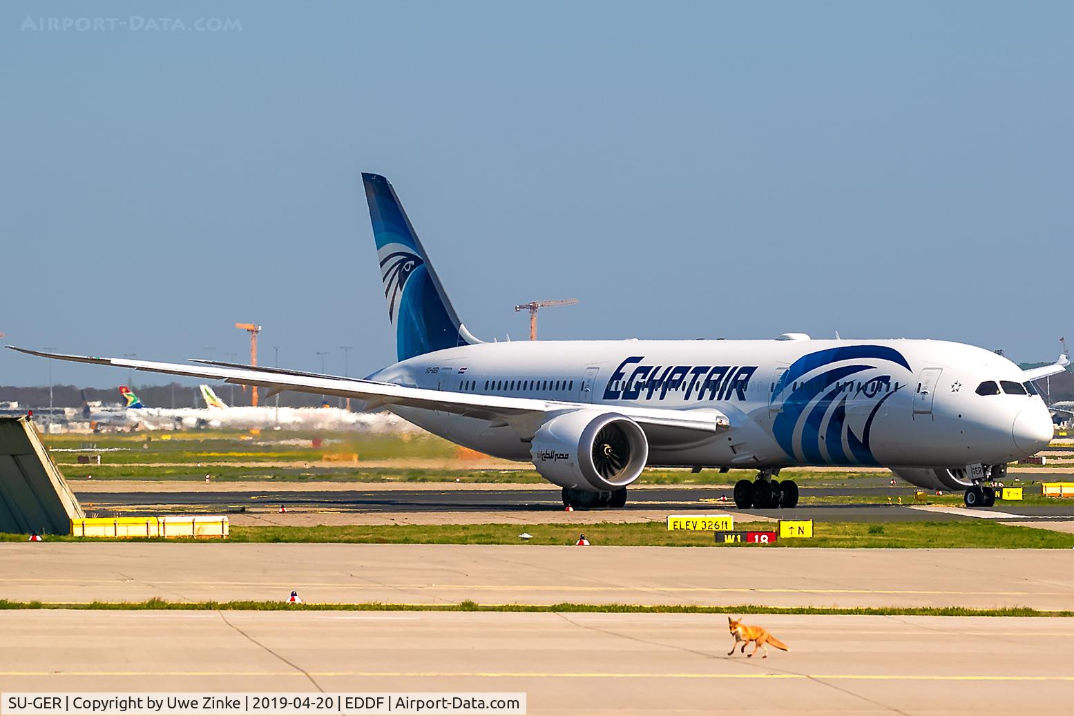 SU-GER, 2019 Boeing 787-9 Dreamliner C/N 38798, brandnew, together with a fox!!