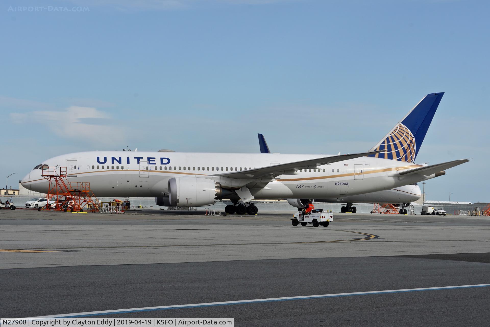 N27908, 2013 Boeing 787-8 Dreamliner C/N 36400, SFO 2019.