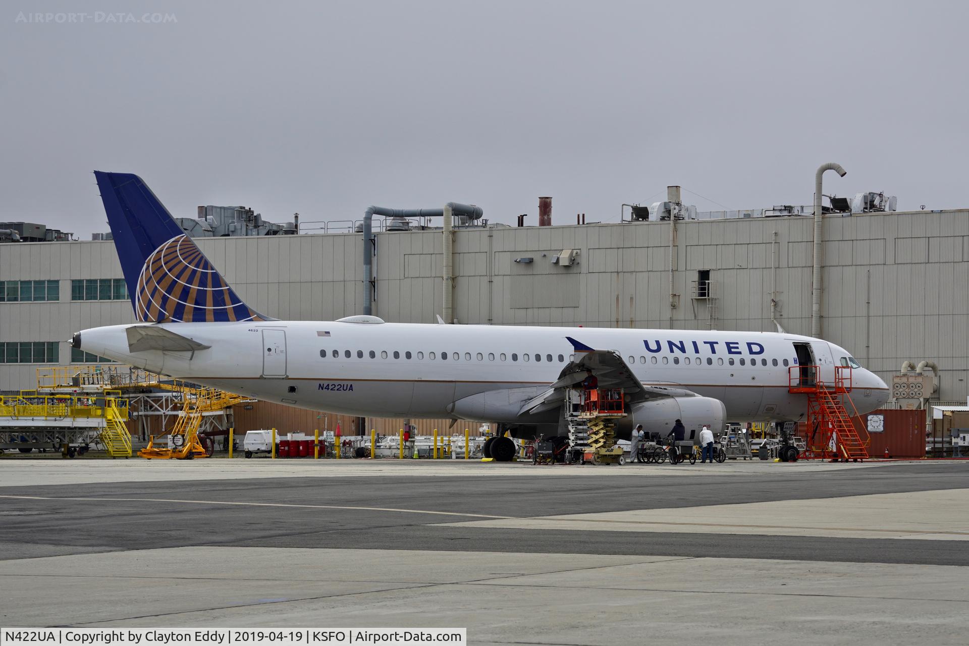 N422UA, 1995 Airbus A320-232 C/N 503, SFO 2019.