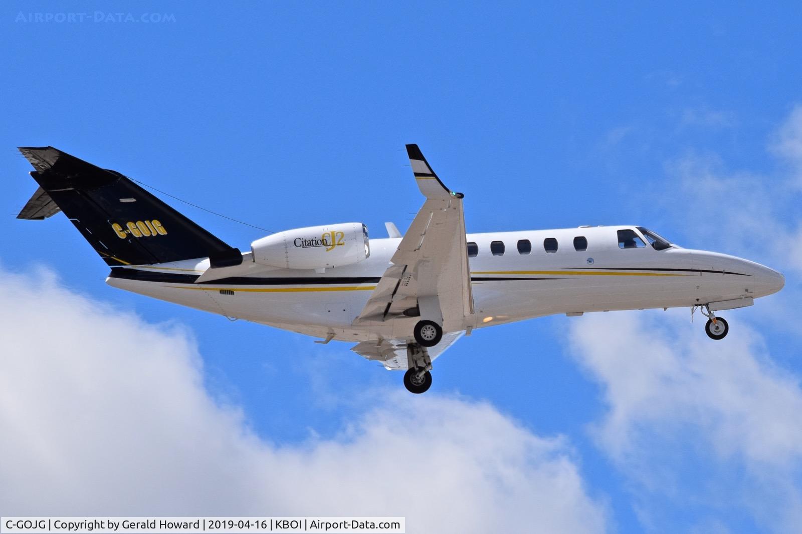 C-GOJG, 2002 Cessna 525A CitationJet CJ2 C/N 525A-0087, Climb out from RWY 28R.  2002 Cessna 525 Citation, c/n 525-0087.