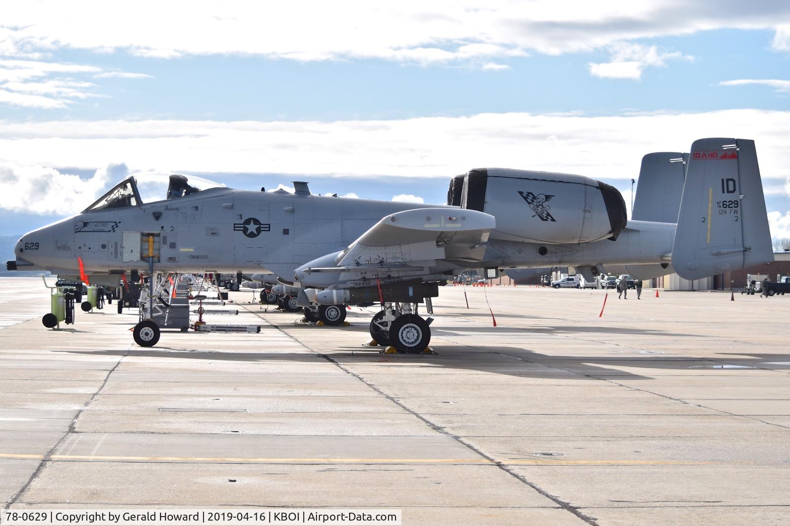 78-0629, 1978 Fairchild Republic A-10C Thunderbolt II C/N A10-0249, Parked on the Idaho ANG ramp.