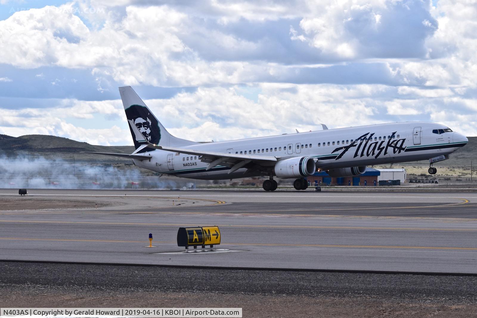 N403AS, 2012 Boeing 737-990/ER C/N 41730, Landing RWY 28R.
