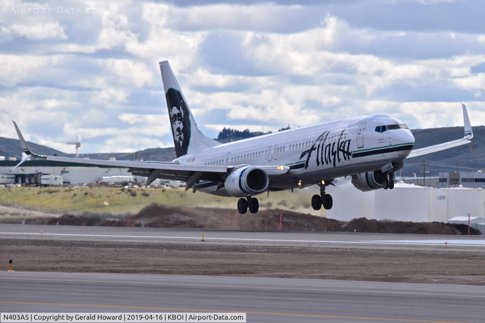 N403AS, 2012 Boeing 737-990/ER C/N 41730, Landing RWY 28R.