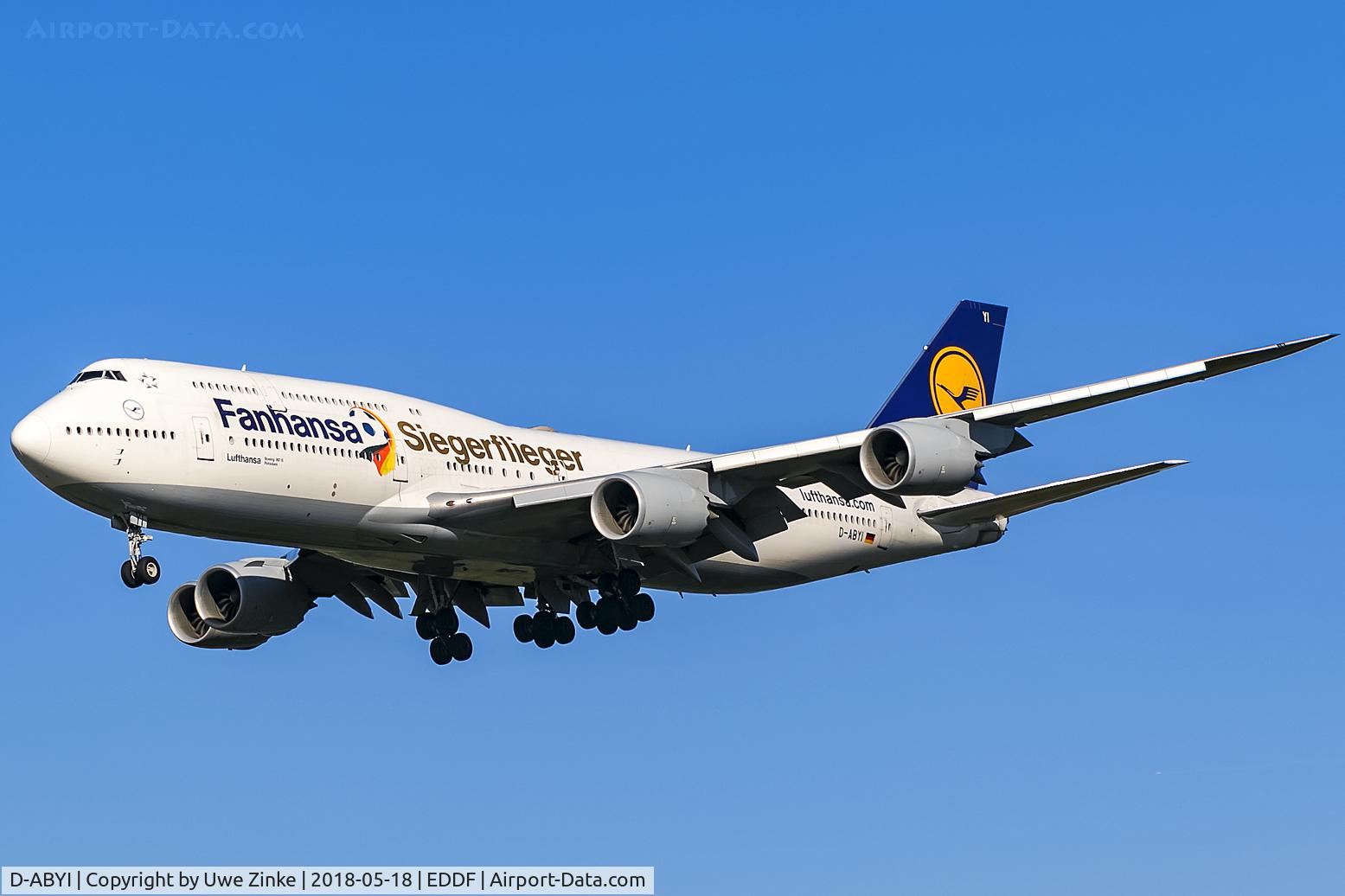 D-ABYI, 2013 Boeing 747-830 C/N 37833, Frankfurt