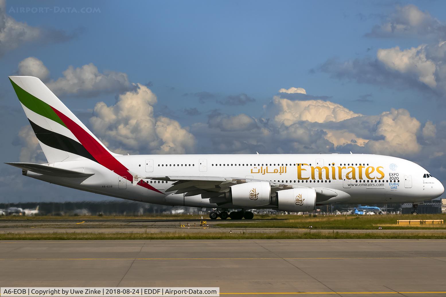 A6-EOB, 2014 Airbus A380-861 C/N 164, Runway 18